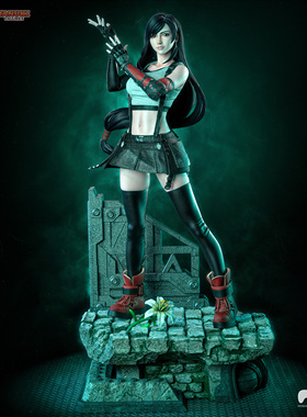 《最终幻想VII》蒂法·洛克哈特 Tanuki版 已分件 3D模型Stl文件