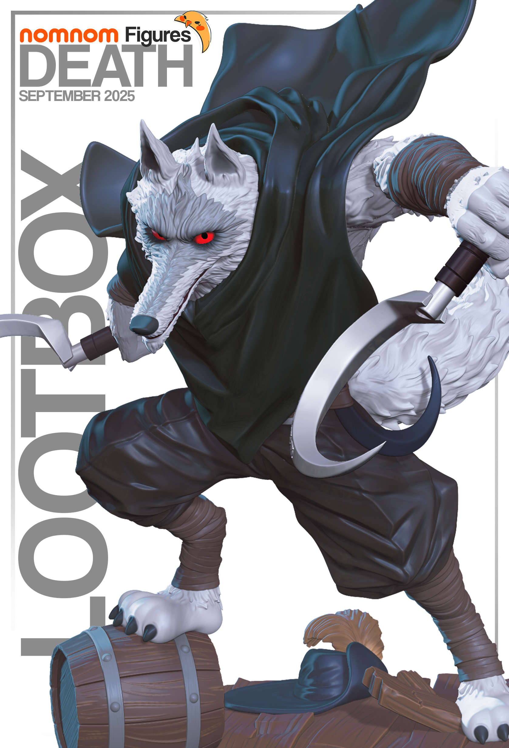 《穿靴子的猫2》大恶狼(含支撑) Nomnom版 已分件 3D模型Stl文件