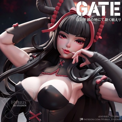 《GATE奇幻自卫队》萝莉.麦丘利 多体版 3D打印模型stl数据文件