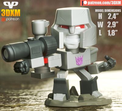 Q版威震天Megatron 3D打印模型stl数据文件