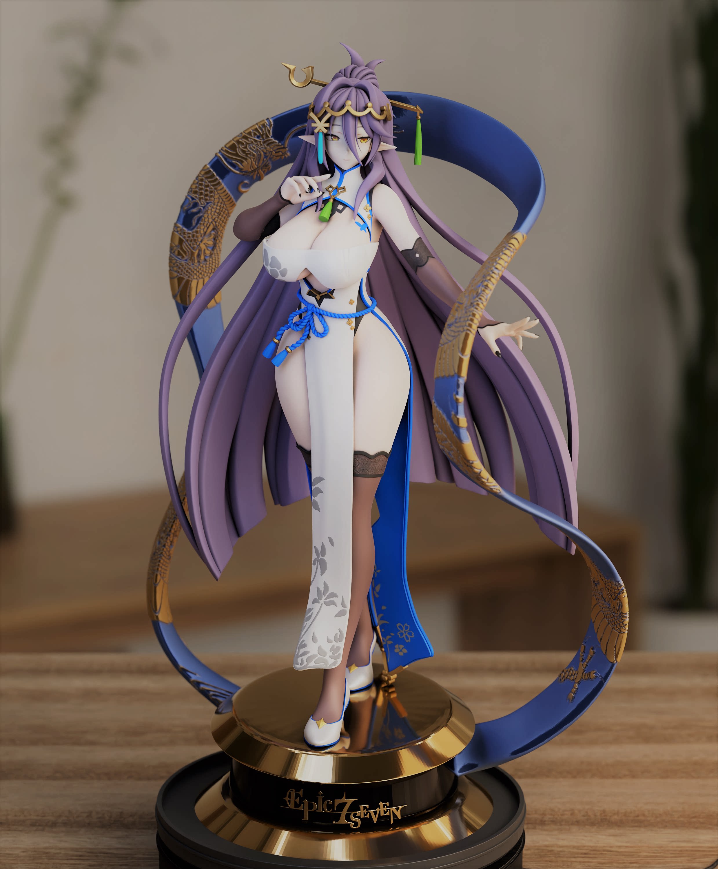 第七史诗 艾莉雅(含支撑) 3DMomoji版 已分件 3D模型Stl文件