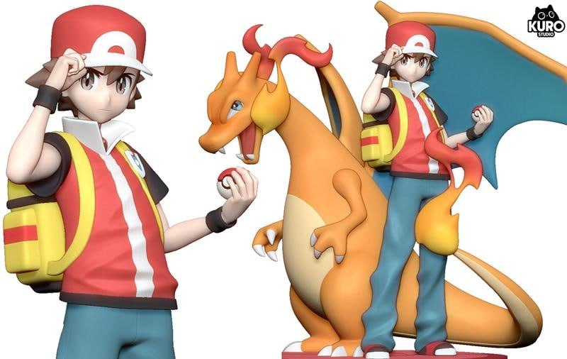 《宝可梦》赤红&喷火龙 已分件 3D打印模型stl数据文件