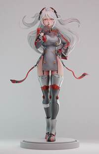 游戏《战舰少女R》欧根亲王 已分件 3D模型stl文件