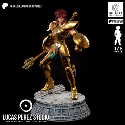 圣斗士星矢 天秤座童虎2 LucasPerez版 ‌已分件 3D模型Stl文件