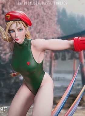 《街头霸王》嘉米·怀特(含支撑) Bastet版 已分件 3D模型Stl文件