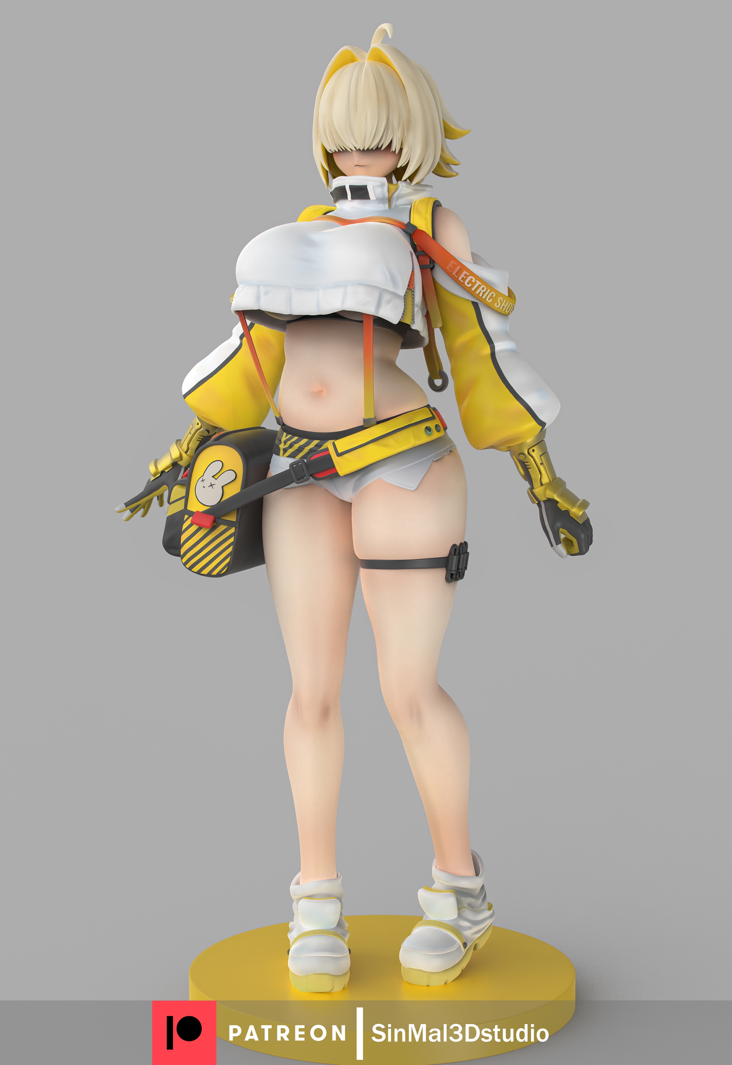 《胜利女神：妮姬》伊莱格 已分件 3D模型Stl文件