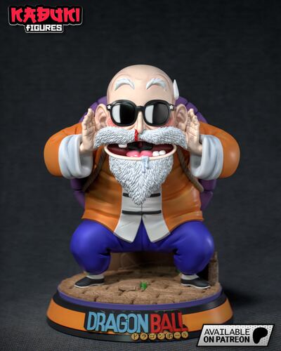 《龙珠》% Q版龟仙人(含支撑) 已分件 3D模型Stl文件