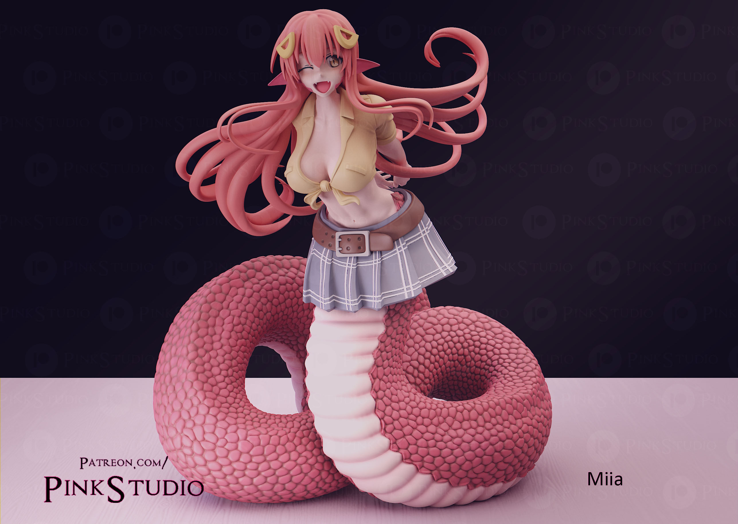 《魔物娘的相伴日常》蛇女米娅(双体版) 已分件 3D模型stl文件