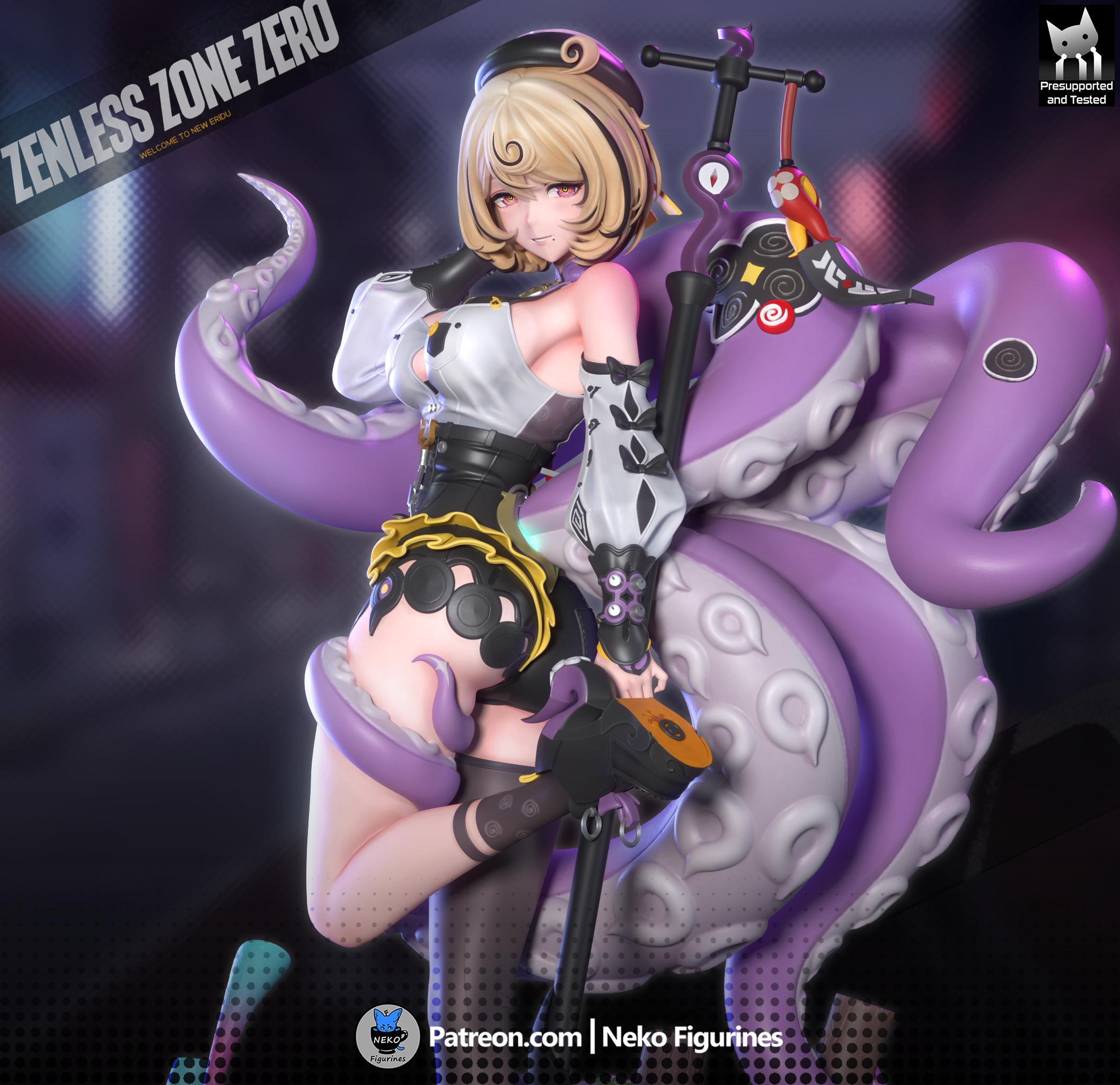 《绝区零》伊德海莉·墨菲(含支撑) Neko版 已分件 3D模型Stl文件