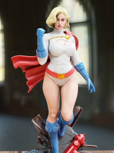 DC漫画旗下的超级英雄 神力女孩(双体版)  已分件 3D模型stl文件