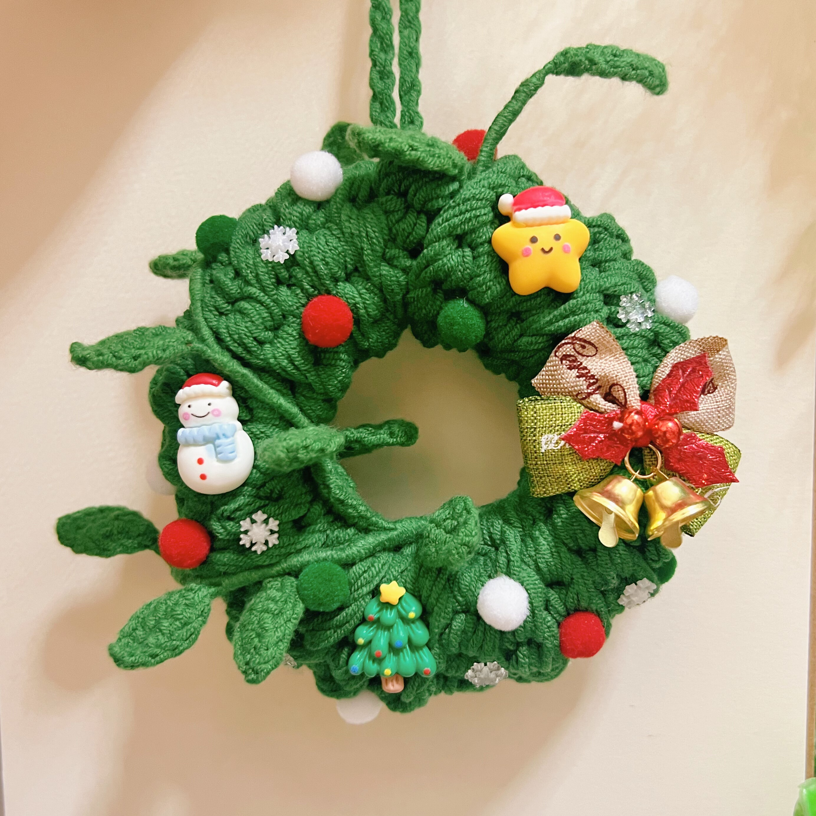 【成品】毛线钩织圣诞系列万圣节挂件车挂花环钥匙扣包包挂件