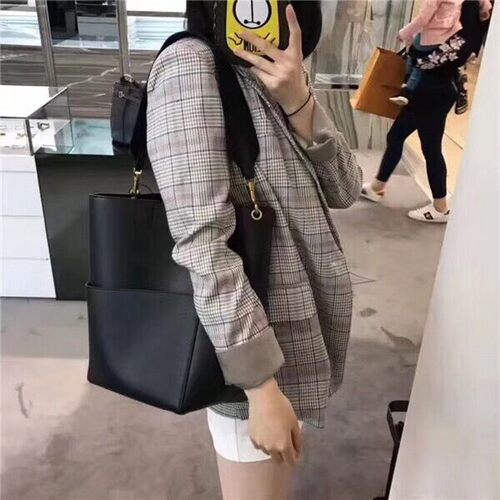 水桶包sangle肩带大象灰