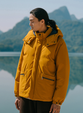 RESEED 撞色连帽羽绒夹克 日标95%白鹅绒 800蓬松度 Smart Chic