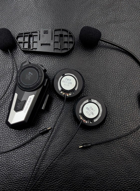 摩托车头盔蓝牙耳机骑手外卖防水半全盔软硬双耳麦无线骑行装备