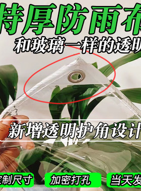 透明防雨布pvc防水布雨布塑料布阳台挡雨板户外遮雨布防晒篷布