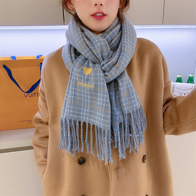 2025网红围巾冬款女士超长柔软毛茸茸加厚双面绒秋季高档保护颈椎