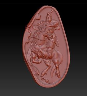 2020最新款精雕图 扫描大师手工雕刻图 关公精雕图 s0020关公