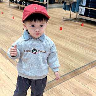 加厚上衣洋气宝宝保 品牌折扣男童Polo衫 卫衣冬季 儿童2025新款 长袖