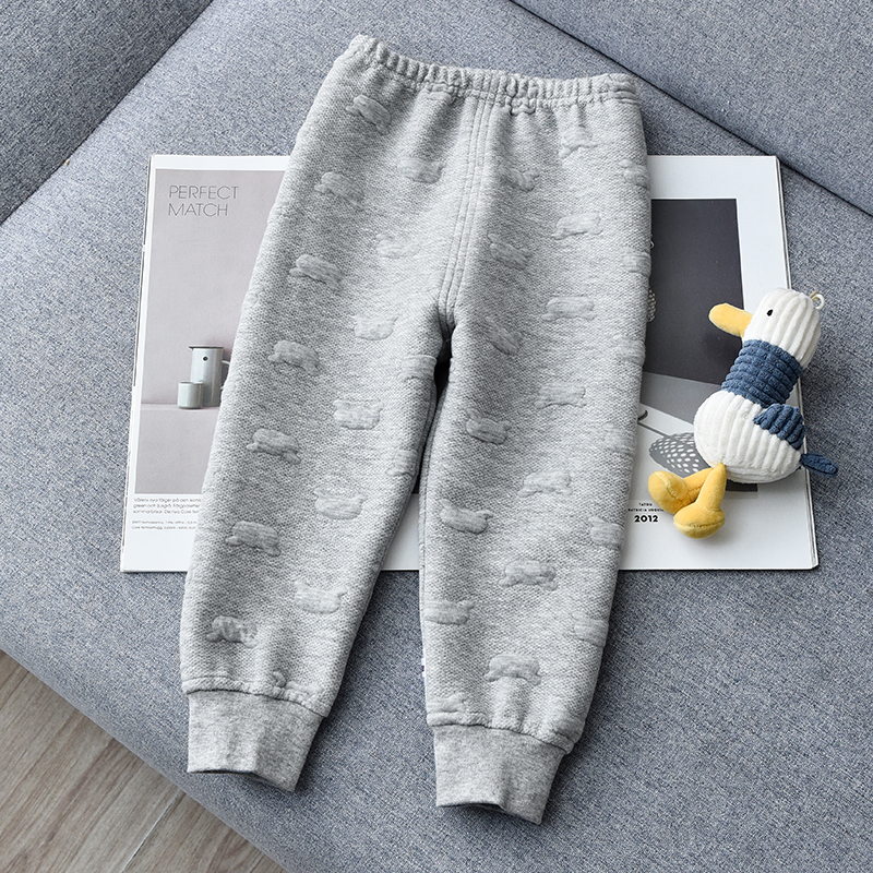 宝宝三层夹棉保暖裤儿童婴儿长裤打底裤秋冬裤子睡裤可开档