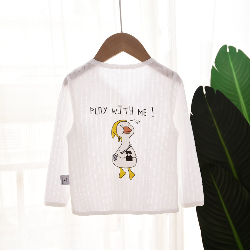 婴儿长袖空调服纯棉睡衣防晒衣