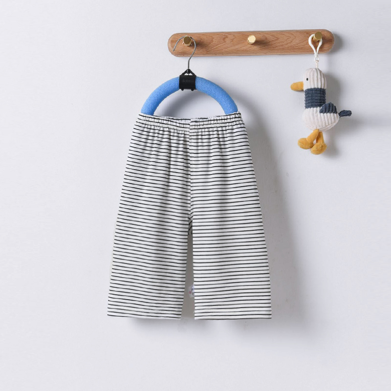 宝宝七分裤宽松婴儿纯棉单条裤子睡裤空调裤可开裆春夏款无骨