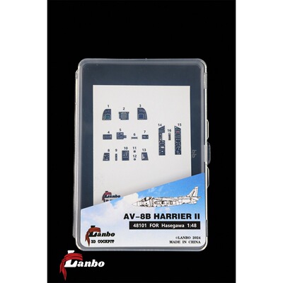 Lanbo拼装模型AV-8B座舱仪表贴纸