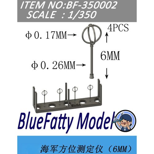 蓝胖子拼装舰船模型3D打印改造