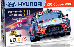 津卫模谷 BELKITS BEL014 1/24 HYUNDAI i20 WRC 2019 拼装车模型