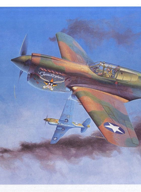 津卫模谷 长谷川 08879 1/32 P-40E WARHAWK 战斗机 拼装飞机模型