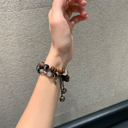 iQOO植物咖啡豆串珠手链表带适用vivowatchGT2荣耀Fit/X543亲选2i