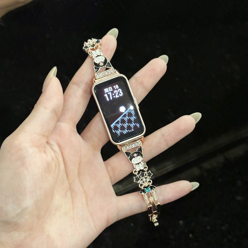 适用于小米手环金属库洛米表带女