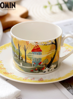 Cola Bebe日本制姆明moomin咖啡杯碟套装进口餐具