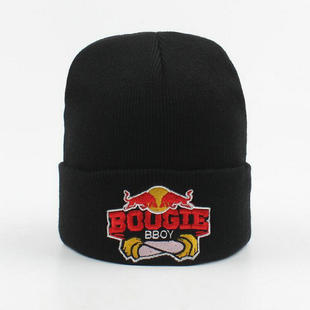 街舞头转帽子头撑地加厚风车刷头棉帽儿童毛线帽男女绒线帽刺绣