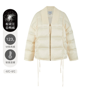 恩派雅正品国内代购V领短款白鸭绒羽绒服保暖外套上衣XNHIAY110AW