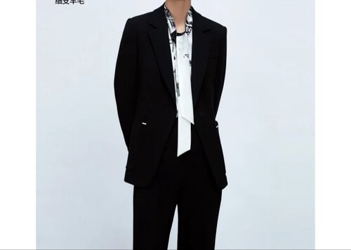 奈蔻正品商务通勤纯羊毛五分袖OL职业西服外套XA01906D1XA01948W0