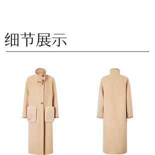 DOUBLOVE贝爱正品美拉德羊毛双面呢大衣马甲含羊驼毛DPIAV8413AT