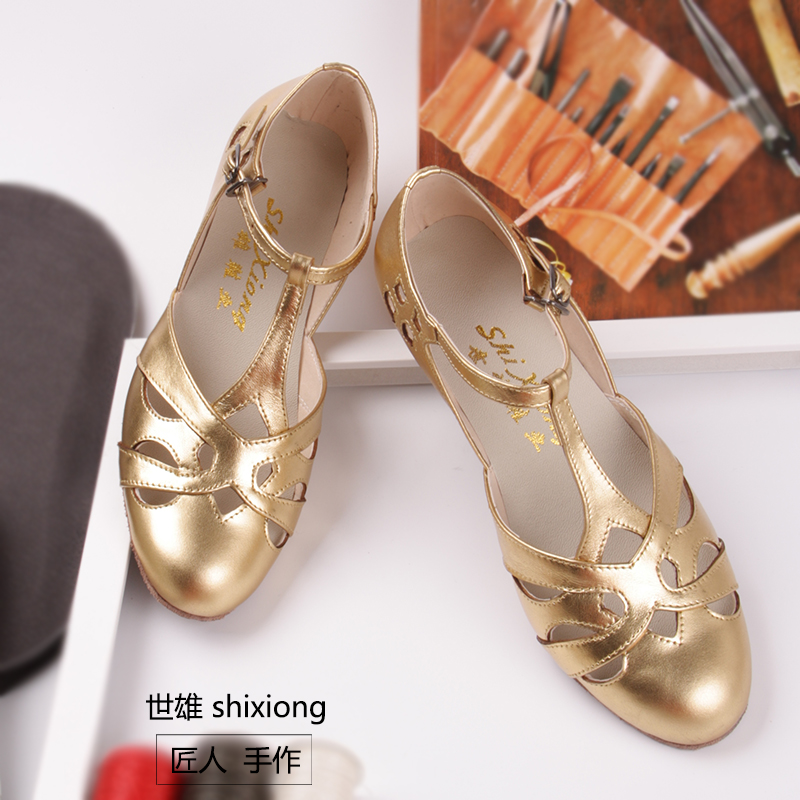 定制真皮镂空丁字鞋复刻旗袍t型