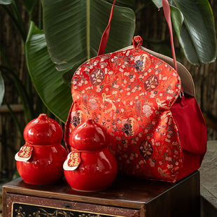 新款陶瓷罐包装茶叶礼盒空礼盒正山小种布袋盒高档通用包装空盒