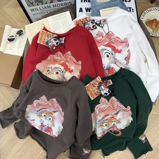 圣诞限定 潮 Pandawarks熊猫纸袋家380g纯棉大毛圈卫衣女秋冬韩版