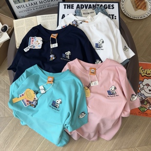 T恤女 yongwill小羊纸袋刺绣200g纯棉短袖 闭眼入 每个颜色都好看