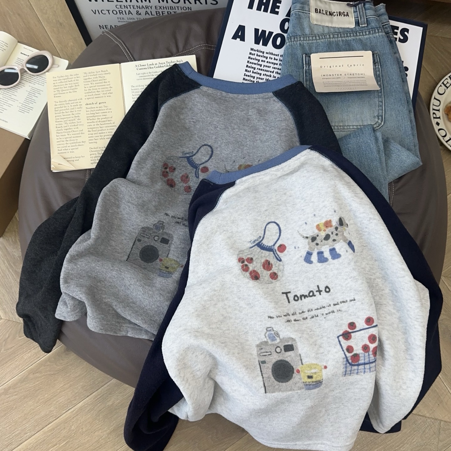 韩系小狗印花加绒卫衣女秋冬韩版