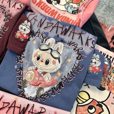 pandawarks熊猫家纯棉短袖T恤女