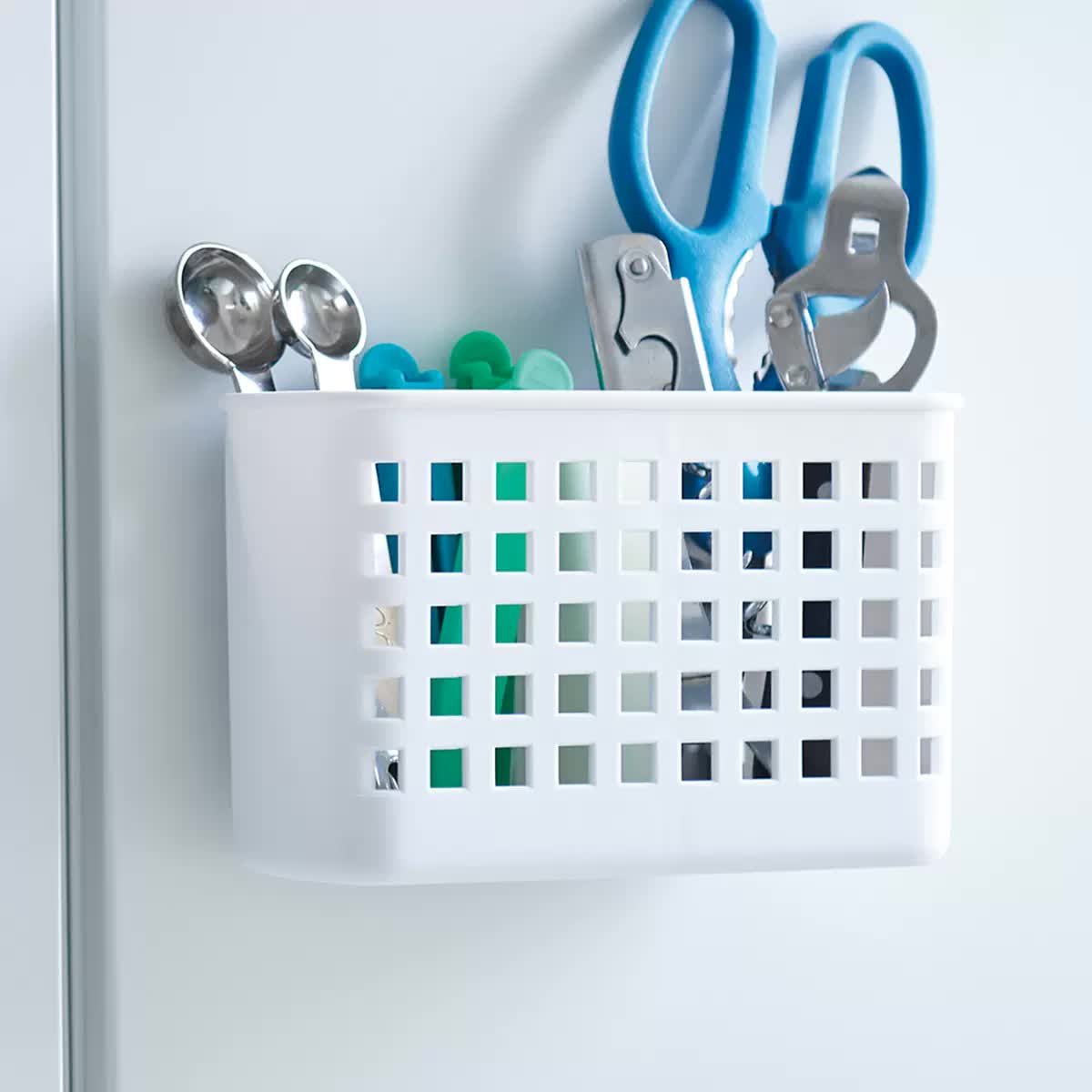 ISETO日本进口磁铁收纳篮家用冰箱磁吸收纳盒小物整理篮