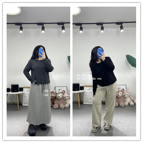 圆领长袖打底衫T恤大牛家大码