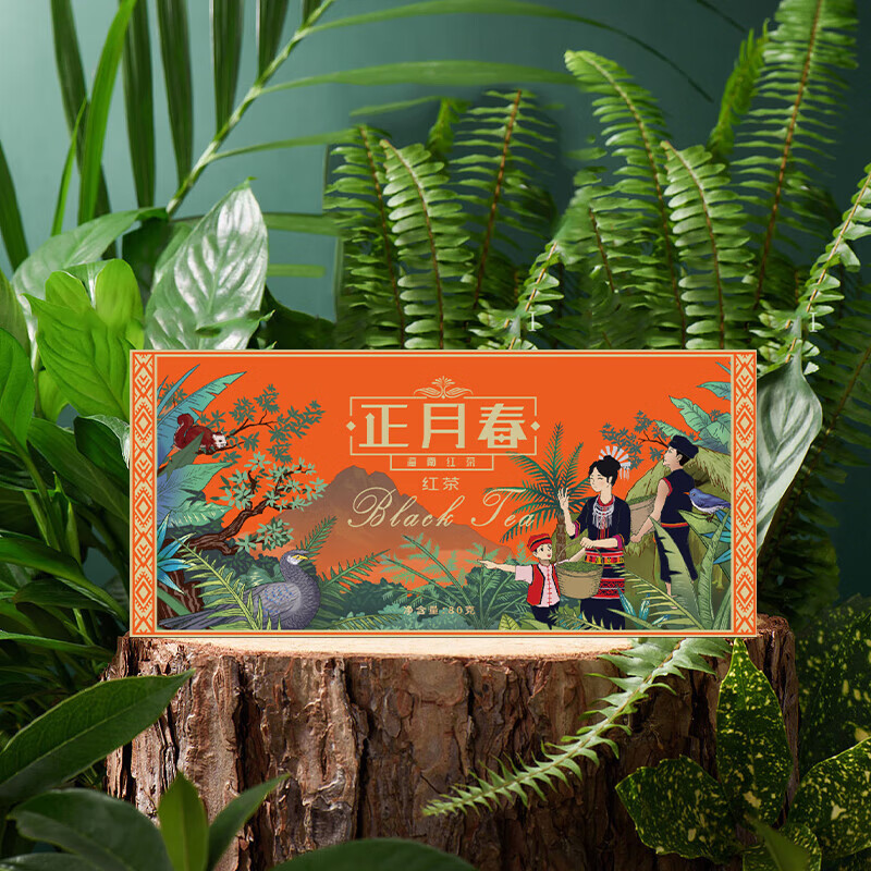 雨林润红正月春·水满金茗 海南高山茶叶红茶80g盒装
