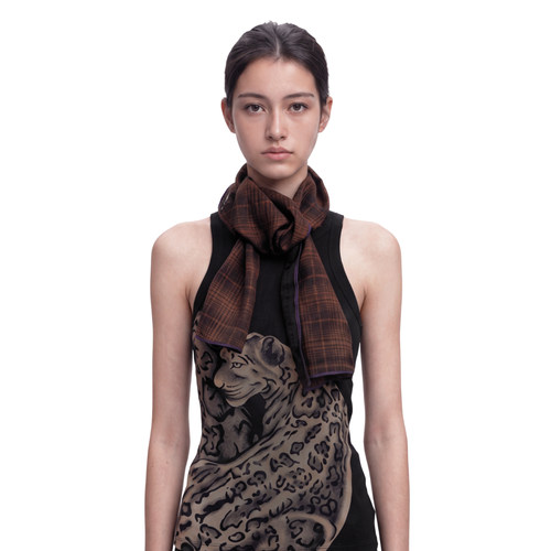 WEIQIN BFTBLK CHAMBER 曼妙腰 金钱豹 leopard 背心 黑 鎏金烟灰
