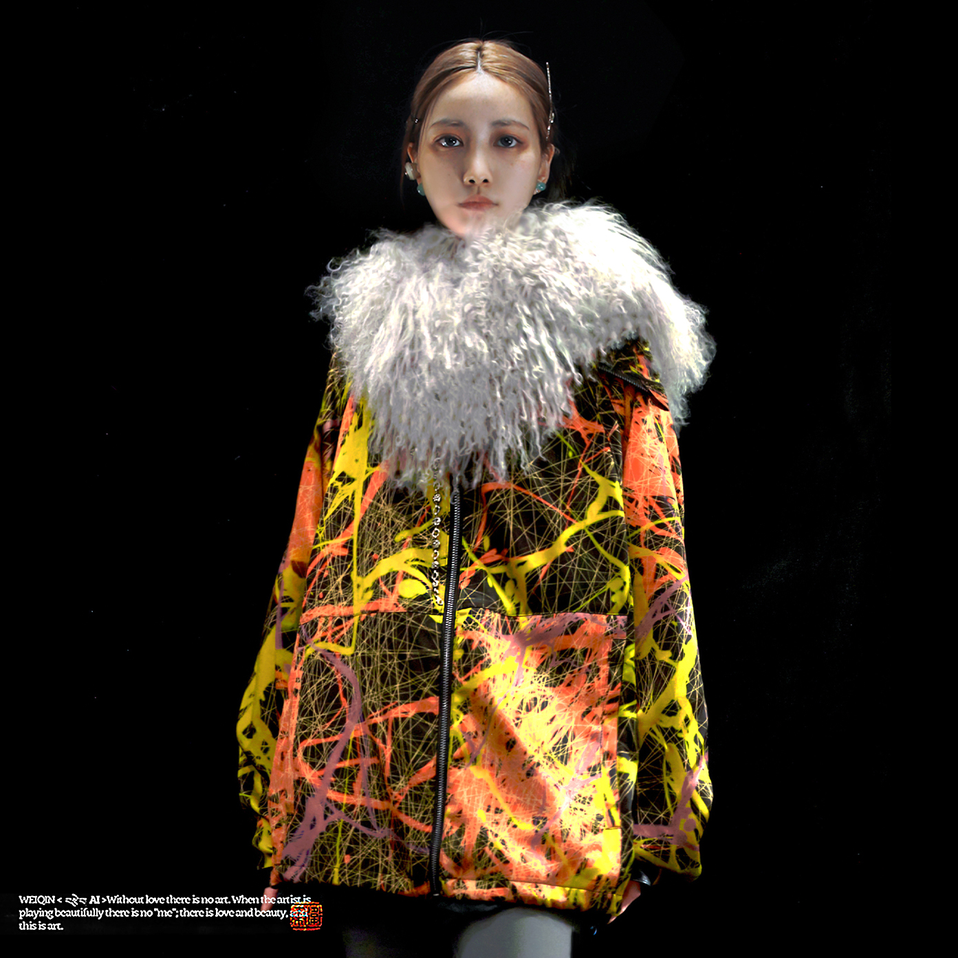 香云纱桑蚕丝狂野连帽冲锋衣