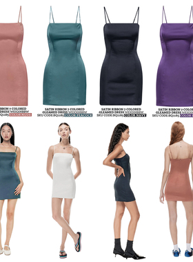 WEIQIN Pristine 缎面晚礼吊带连衣裙 微弹 双层真丝