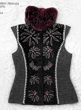 WEIQIN AI Zen 6.6万针刺绣 阿拉善 羊毛手工琪琪格 背心开衫