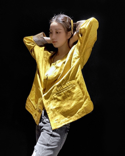 WEIQIN China 全植物染全手工金龟吉祥双面中式国风香云纱上衣